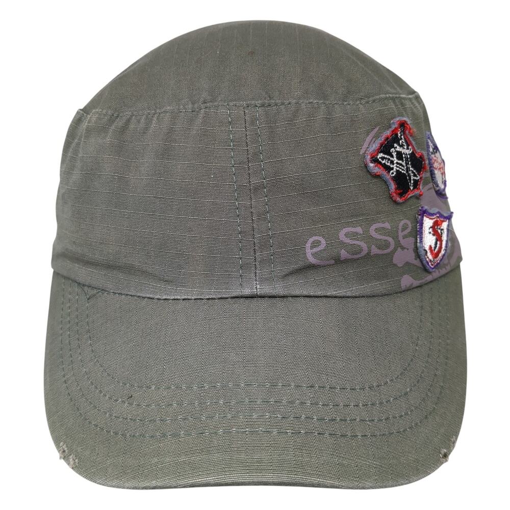Esserk Slideback Cadet Army Cap Green One Size Adjustable Embroidered Sfera